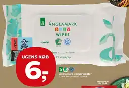 SuperBrugsen Änglamark vådservietter (baby wipes) tilbud