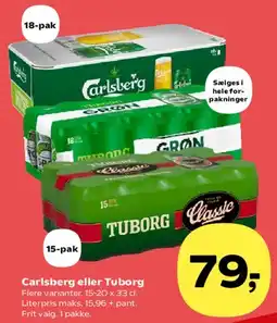 SuperBrugsen Carlsberg eller Tuborg tilbud