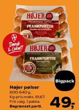SuperBrugsen Højer pølser tilbud