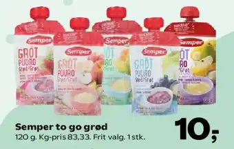 SuperBrugsen Semper to go grød tilbud