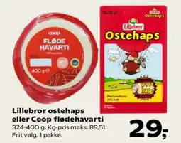 SuperBrugsen Lillebror ostehaps eller Coop flødehavarti tilbud