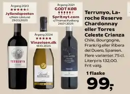 SuperBrugsen Terrunyo, La Roche Reserve Chardonnay eller Celeste Crianza tilbud