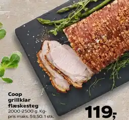 Kvickly Coop grillklar flæskesteg tilbud