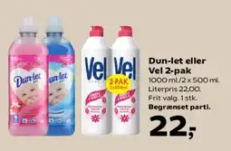 Kvickly Dun-let eller Vel 2-pak tilbud