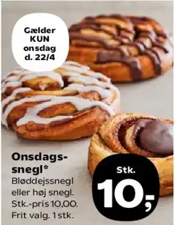 Kvickly Onsdags-snegl tilbud