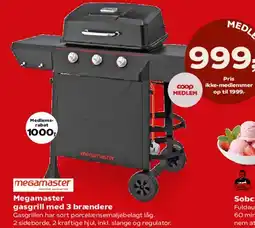 Kvickly Megamaster gasgrill med 3 brændere tilbud