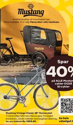 Kvickly Mustang Vintage Classic 28 damecykel tilbud