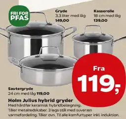 Kvickly Holm Julius hybrid gryder tilbud