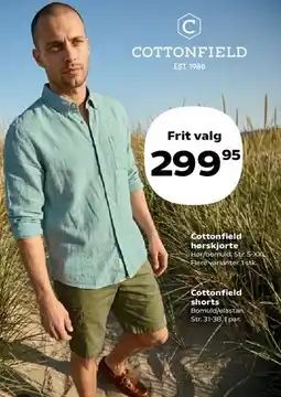 Kvickly Cottonfield hørskjorte tilbud