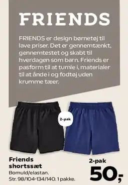 Kvickly Friends shortsæt 2-pak tilbud