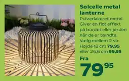 Kvickly Solcelle metallanterne tilbud