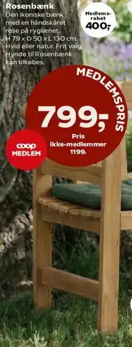 Kvickly Rosenbænk (detaljer) tilbud