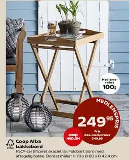 Kvickly Coop Alba bakkebord tilbud