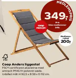 Kvickly Coop Anders liggestol tilbud