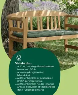 Kvickly Rosenbænk med hynde tilbud
