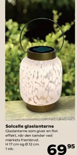 Kvickly Solcelle glaslanterne tilbud