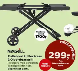 Kvickly Rullebord til Fortress 2.0 bordgasgrill tilbud