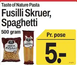 ABC Lavpris Taste of Nature Pasta - Fusilli Skruer, Spaghetti tilbud
