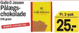ABC Lavpris Galle & Jessen Pålægschokolade tilbud