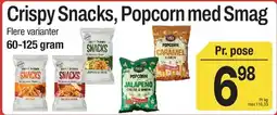 ABC Lavpris Crispy Snacks / Popcorn med Smag tilbud