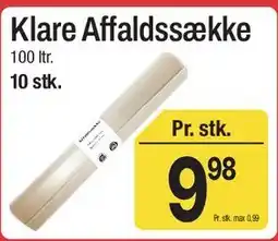 ABC Lavpris Klare Affaldssække tilbud