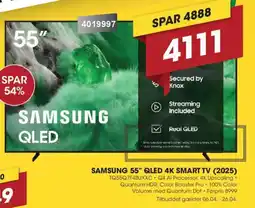 Punkt1 Samsung 55" Qled 4K smart tv (2025) TQ55Q7F4BUXXC tilbud