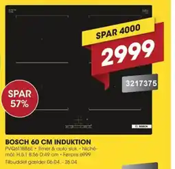 Punkt1 BOSCH 60 cm induktion PVQ611BB6E tilbud