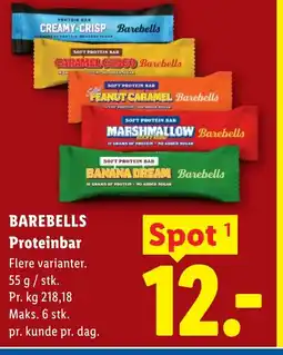 Lidl BAREBELLS Proteinbar tilbud