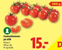 Lidl Cocktailtomater på stilk tilbud