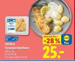 Lidl HAVBLÅ Panerede fiskefileter tilbud