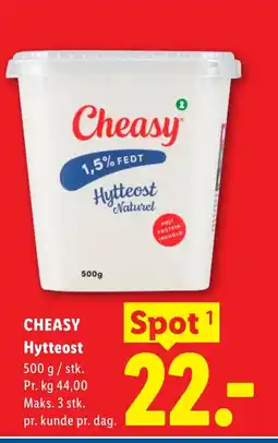 Lidl CHEASY Hytteost tilbud