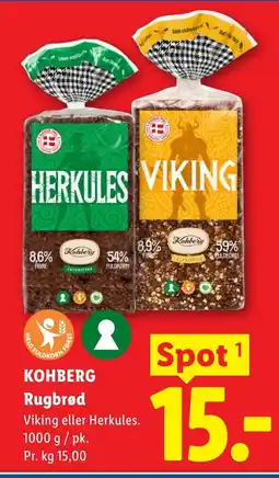 Lidl KOHBERG Rugbrød tilbud