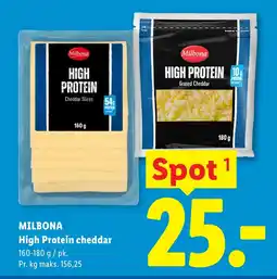 Lidl MILBONA High Protein cheddar tilbud