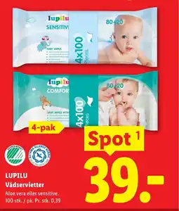 Lidl LUPILU Vådservietter tilbud