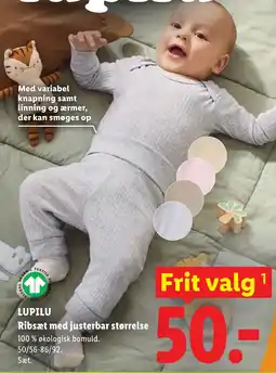 Lidl LUPILU Ribsæt med justerbar størrelse tilbud