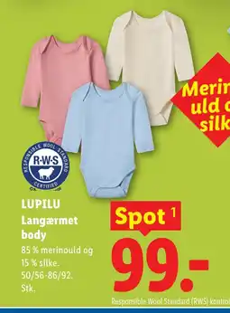 Lidl LUPILU Langærmet body tilbud