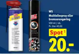 Lidl W5 Multioliespray eller bremserengøring tilbud