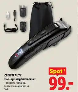 Lidl CIEN BEAUTY Hår- og skægtrimmersæt tilbud