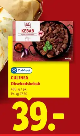 Lidl CULINEA Oksekødskebab tilbud