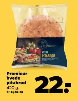 Netto PREMIEUR Hvede pitabrød tilbud