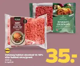 Netto VELSMAG Hakket oksekød 14-18% eller hakket okse/grønt tilbud