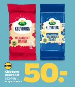 Netto KLOVBORG Skæreost tilbud