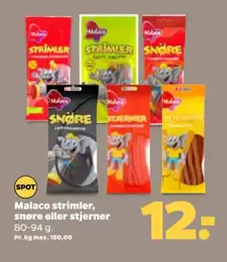 Netto MALACO Strimler, snøre eller stjerner tilbud