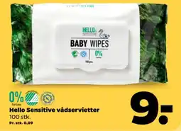 Netto HELLO SENSITIVE Vådservietter tilbud