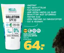 Netto HELLO SENSITIVE Solcreme SPF50 tilbud
