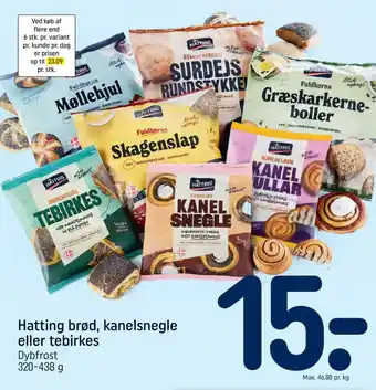 HATTING Brød, kanelsnegle eller tebirkes