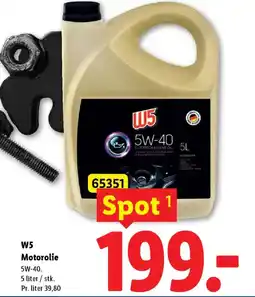 Lidl W5 Motorolie tilbud