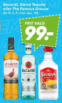 Bilka Bacardi, sierra tequila eller the famous grouse tilbud