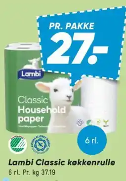 Bilka LAMBI Classic køkkenrulle tilbud