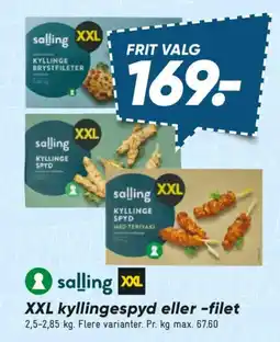 Bilka Xxl kyllingespyd eller -filet tilbud